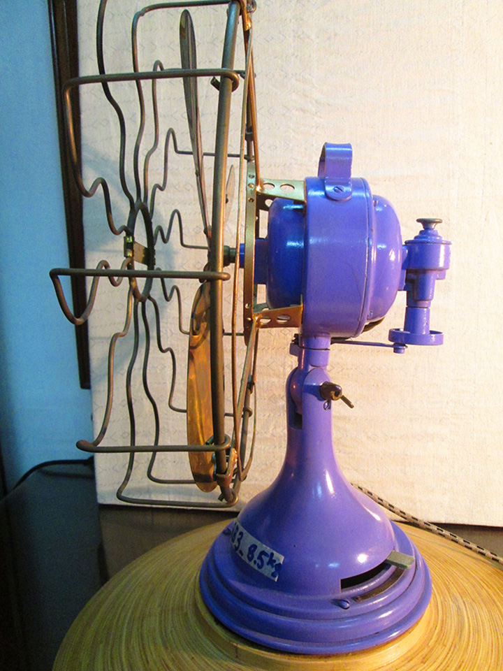 1910 Italian Marelli Oscillating Antique Desk Fan