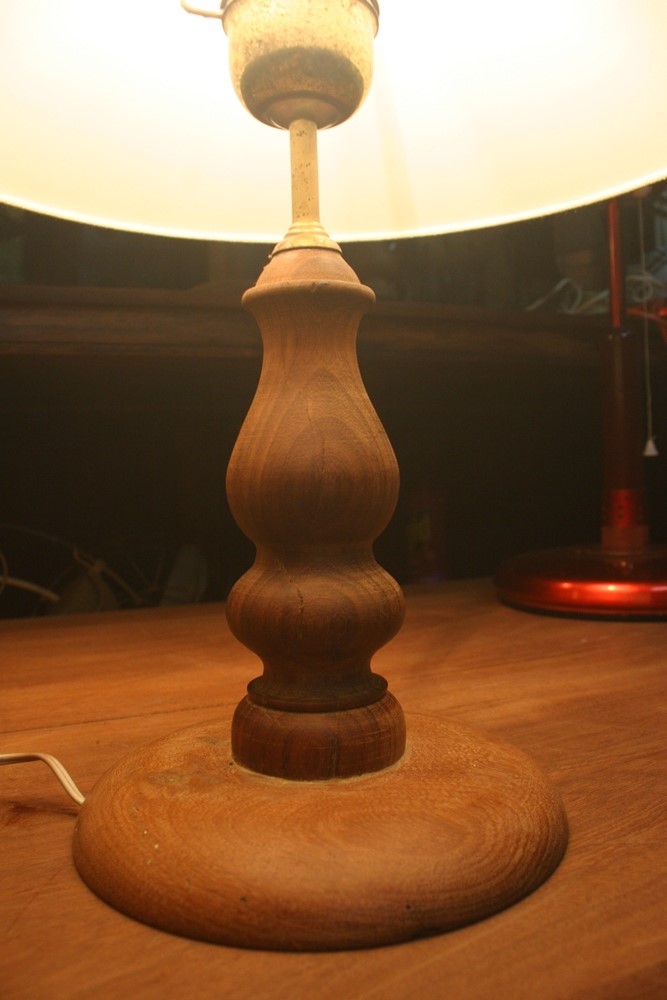 Antique copper victorian art nouvean table lamp by handmade